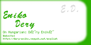 eniko dery business card